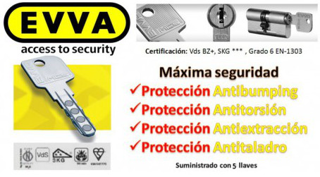 Comprar Bombín Antibumping EVVA MCS Alta Seguridad Magnético